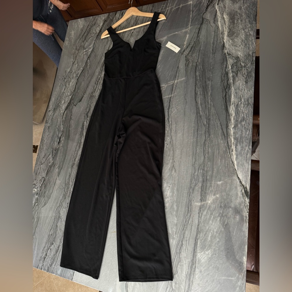 Francesca's Collections Sleek Black Jumpsuit